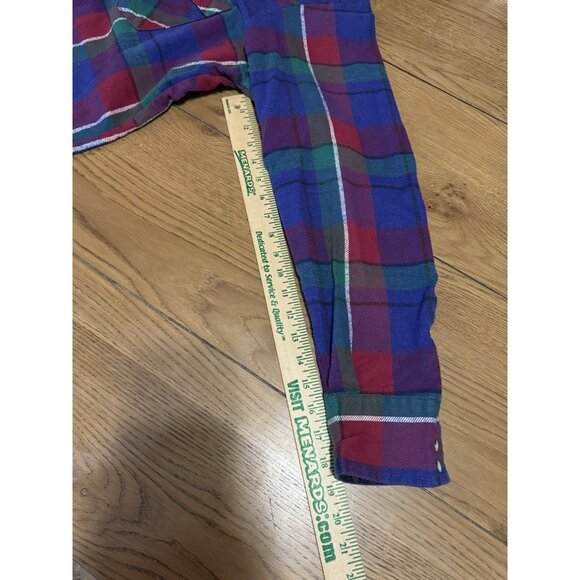 Saddle King Western Men Size Neck 2XL 18 1/2 Flannel Shirt Pearl Snap USA VTG - Picture 9 of 9